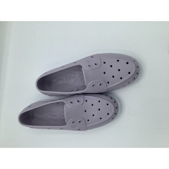 Women's Sperry's Size 8 Loafers Lilac Holes Waterproof Non-marking - Picture 2 of 8
